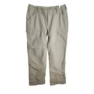 The North Face women Khaki cargo convertible hiking pants sz 8 pockets gorpcore